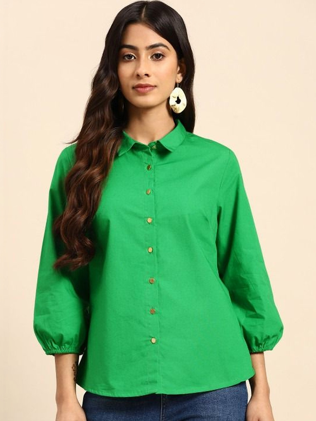 Anouk Rustic Geometric Ethnic Top
