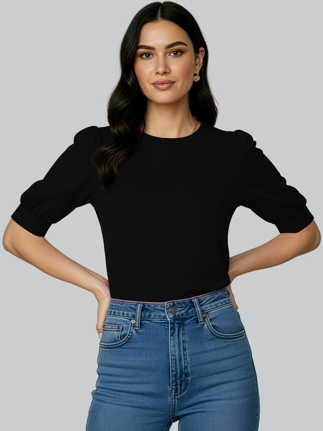 Navyankaa Puff Sleeve Top