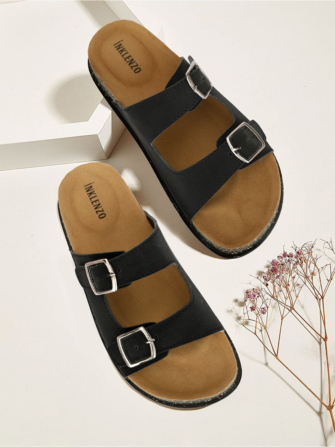 INKLENZO Women Open Toe Flats with Buckles
