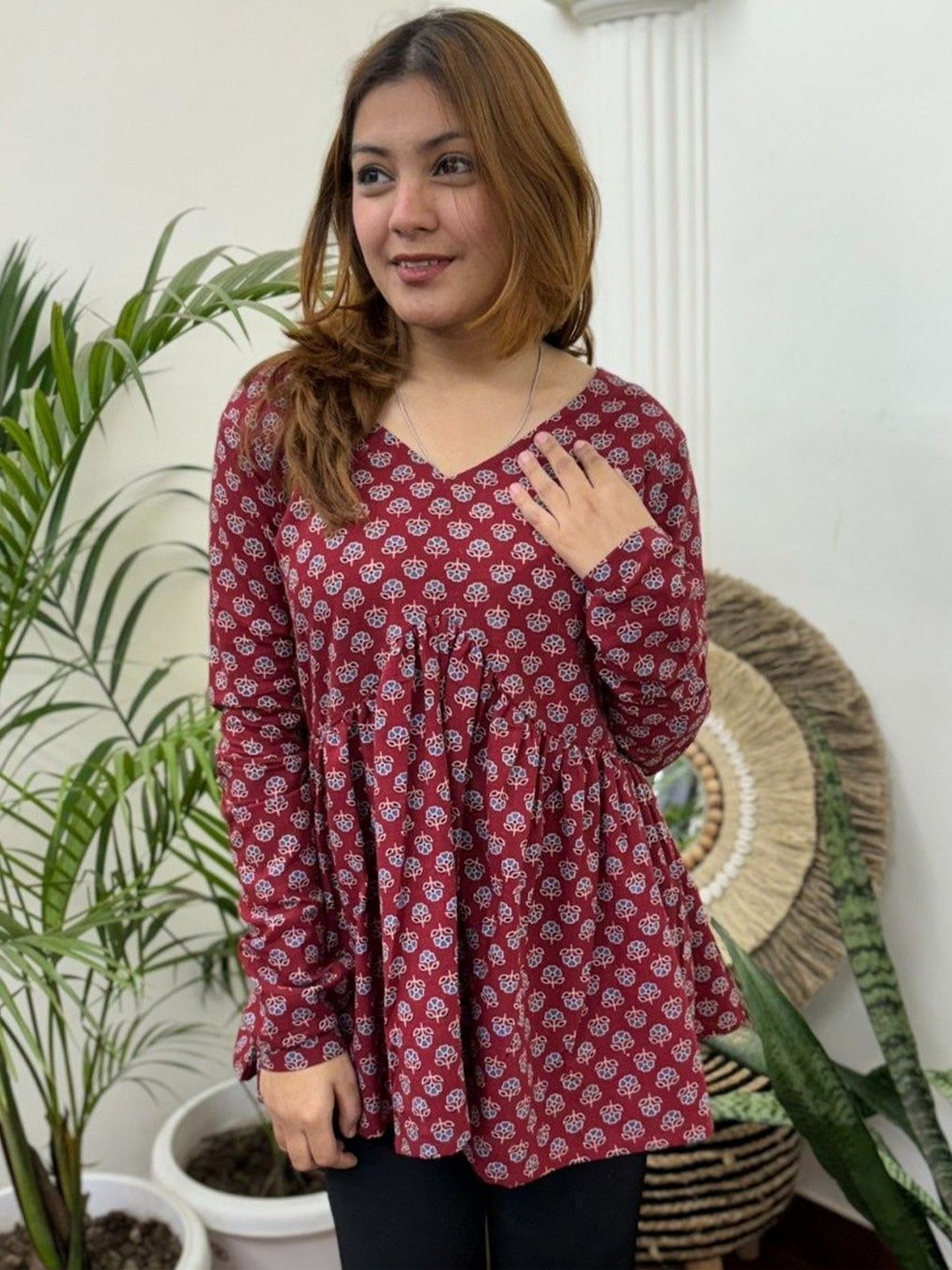 SHRIYANI Print Cotton Top
