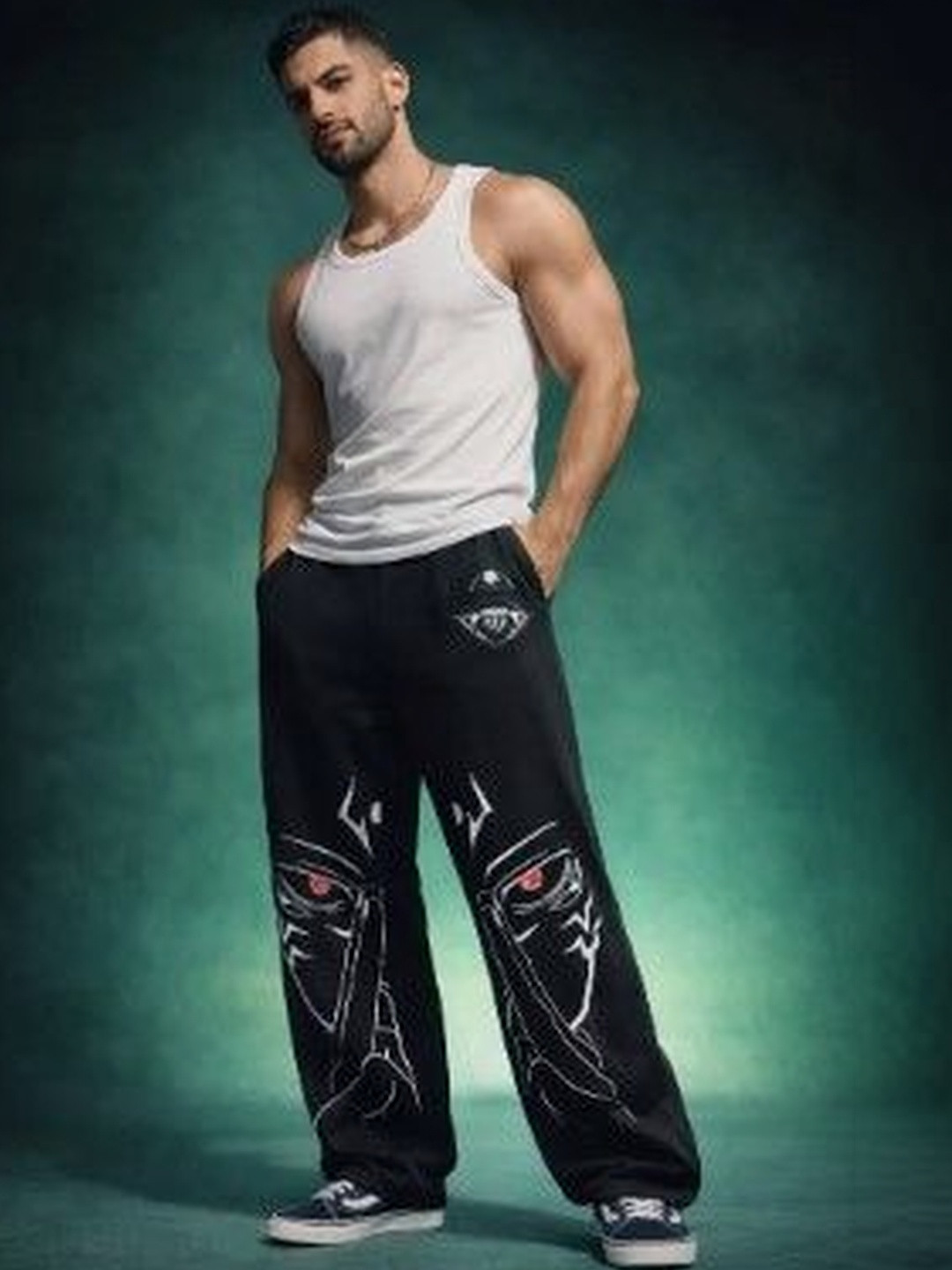 Xpecto Style Men Baggy Graphic Print Track Pants