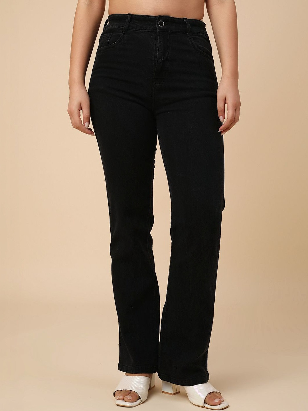 V-Mart Women Straight Fit Mid-Rise Stretchable Jeans