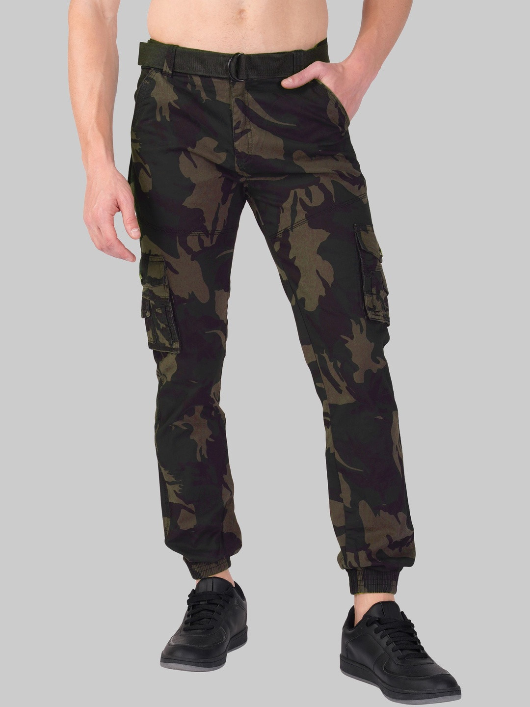 Hymen Legions Men Camouflage Printed Easy Wash Cargos Trousers