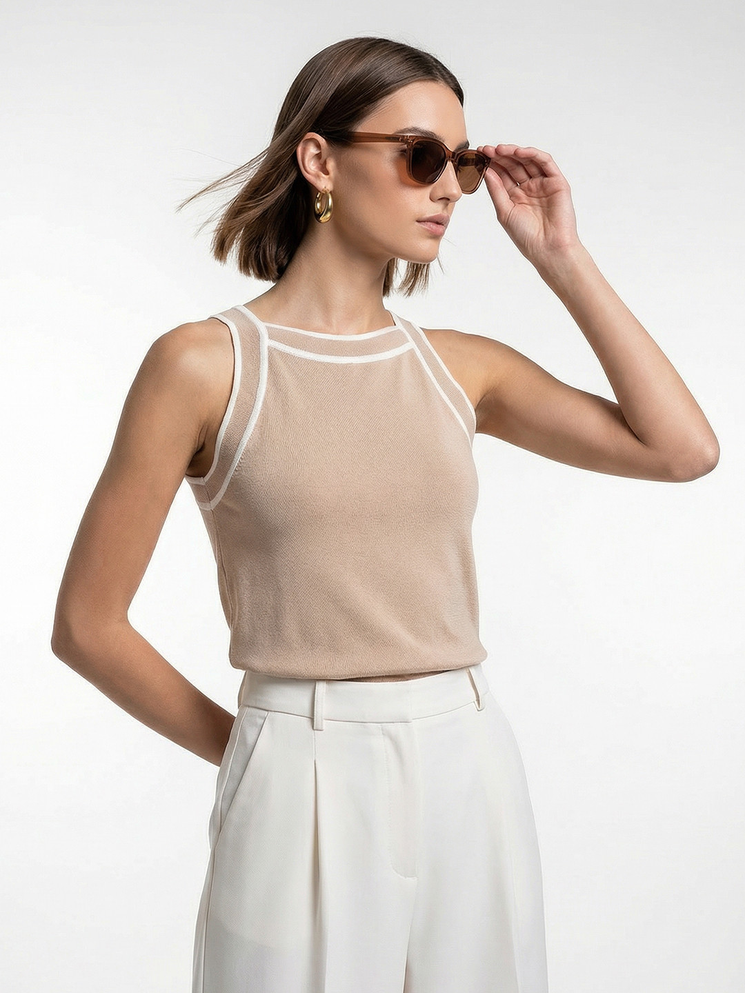 French Connection Ribbed Top