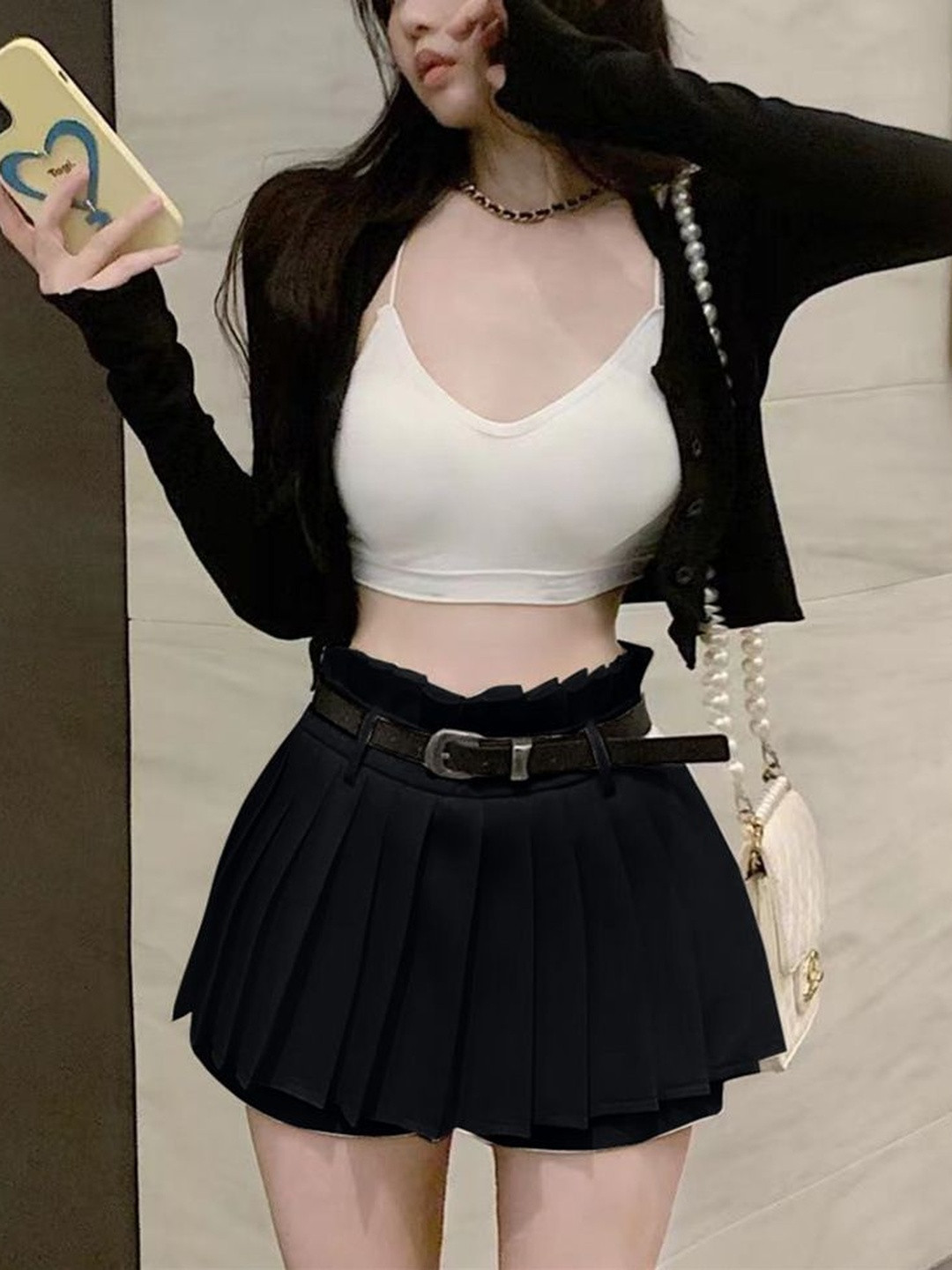Suo Women Mini A-Line Skirt