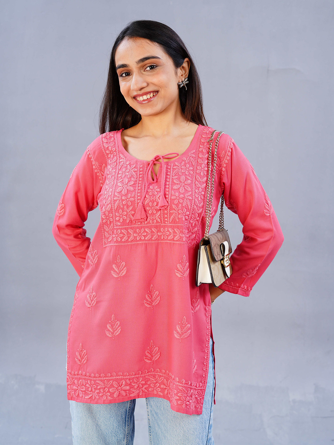 colorkosh Embroidered Chikankari Chikankari Kurti
