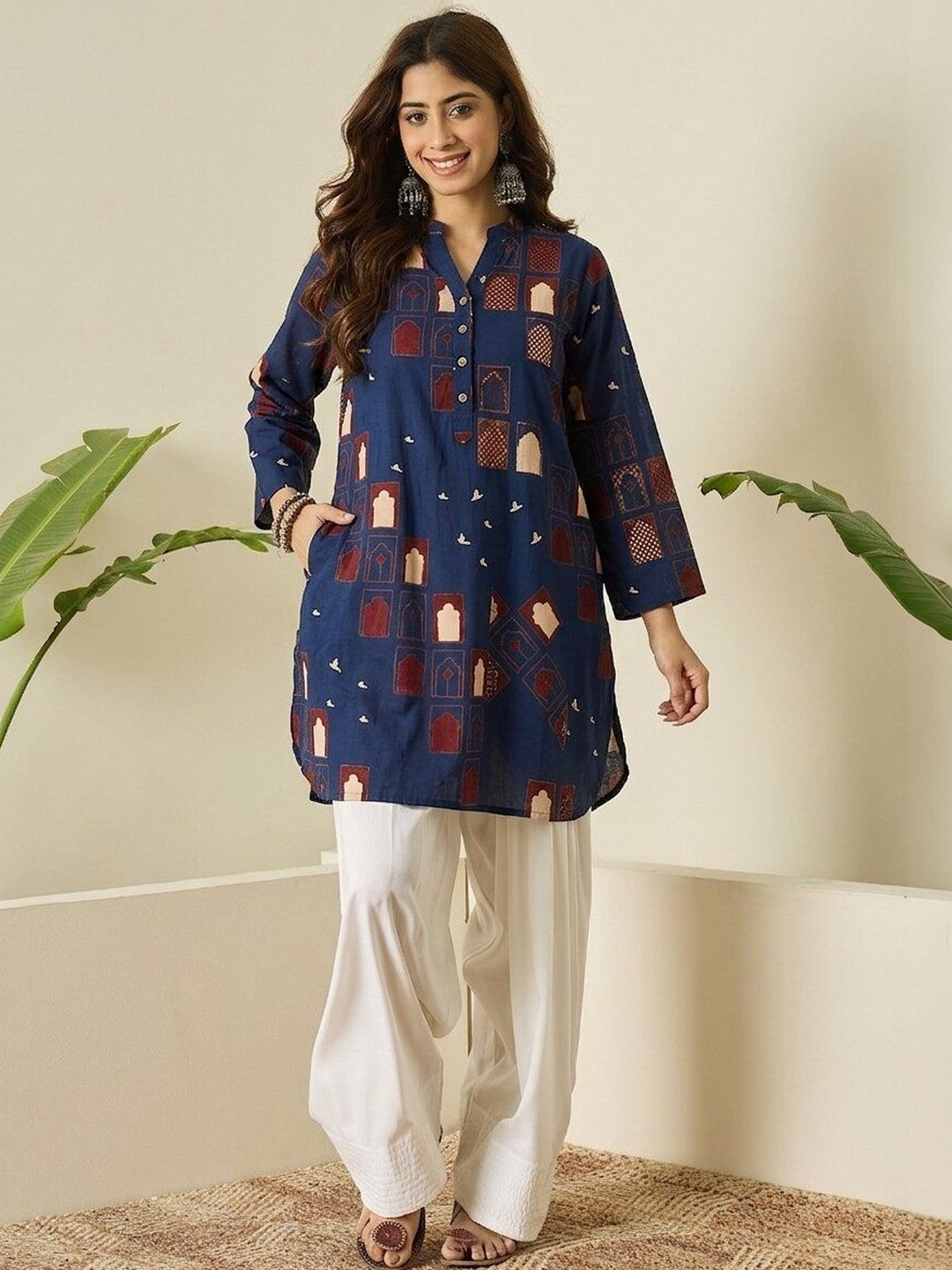 InWeave Women Pure Cotton Kurta with Salwar