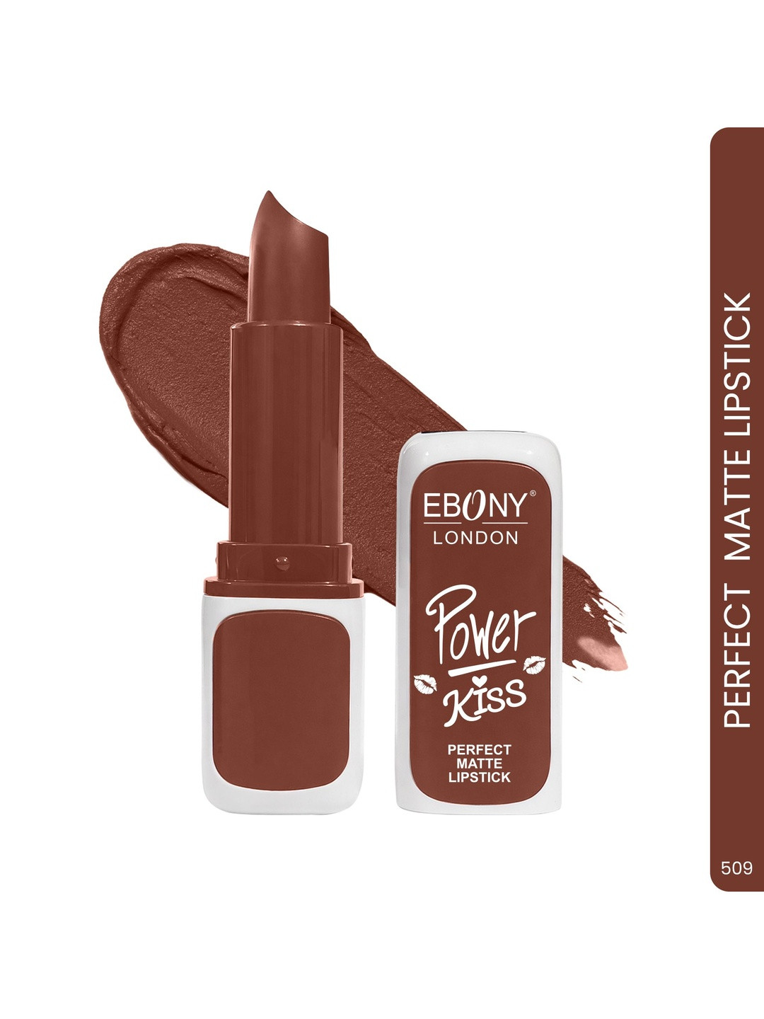 EBONY LONDON Power Kiss Long Lasting Matte Finish Bullet Lipstick - 3.5 g - Shade-509