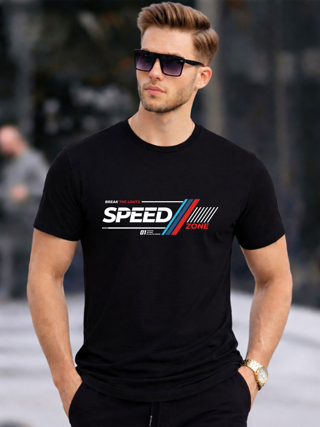 LAUREN ADAMS Men Typography Printed T-shirt