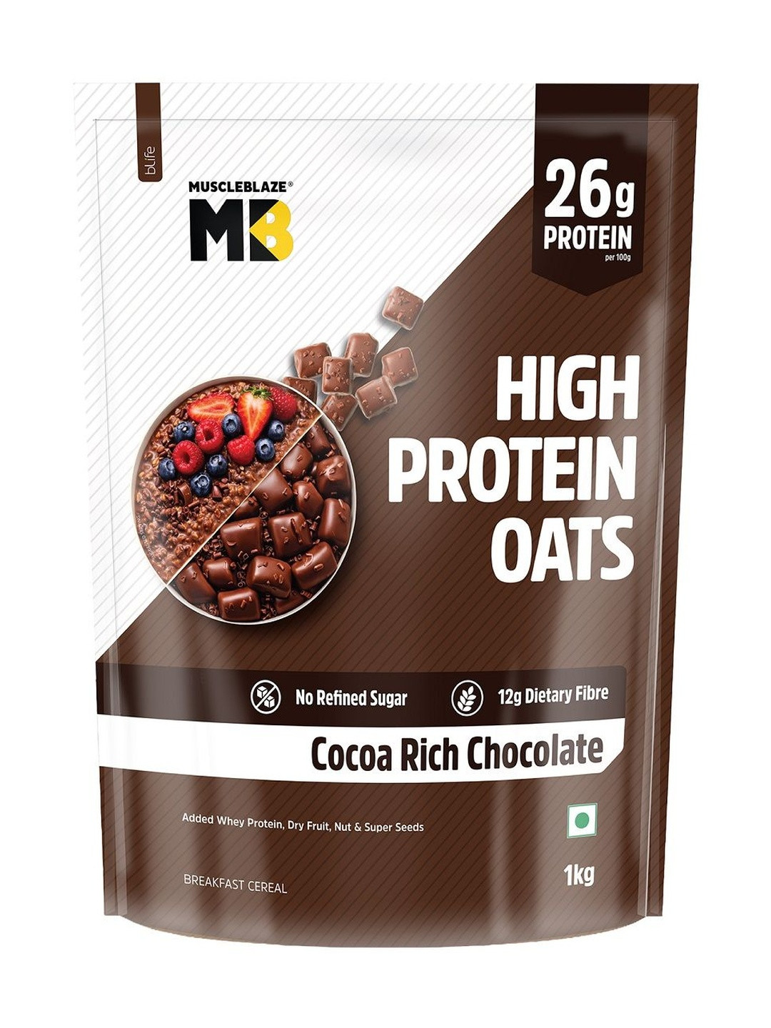 MuscleBlaze High Protein Oats - 1kg