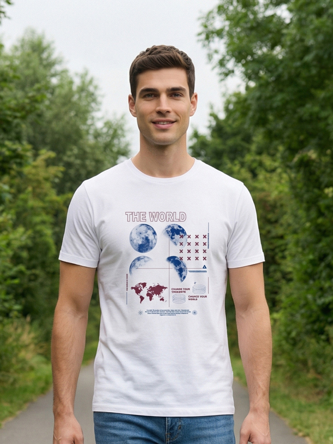 NOBERO Men Cotton Printed Short Sleeves T-shirt