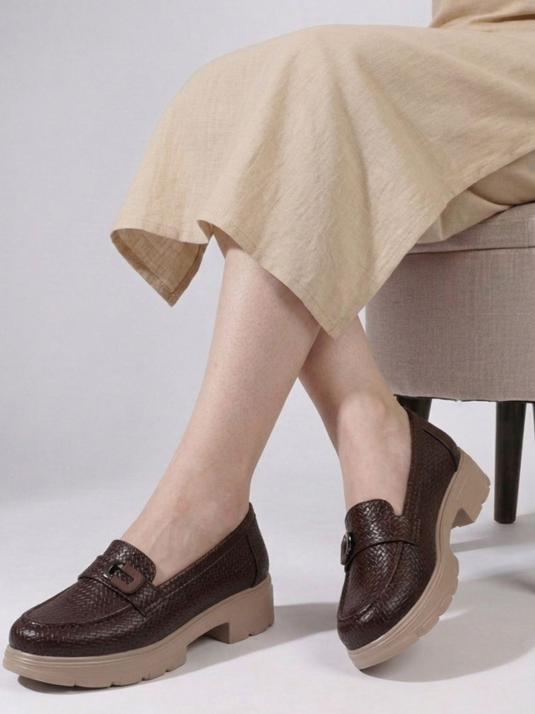 Denill Women Textured Loafers