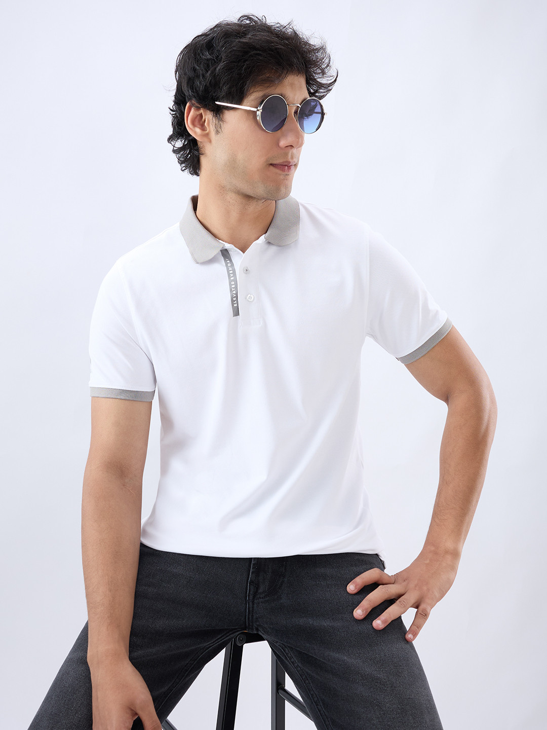 SPYKAR Men Solid Polo Collar Cotton Slim Fit T-shirt