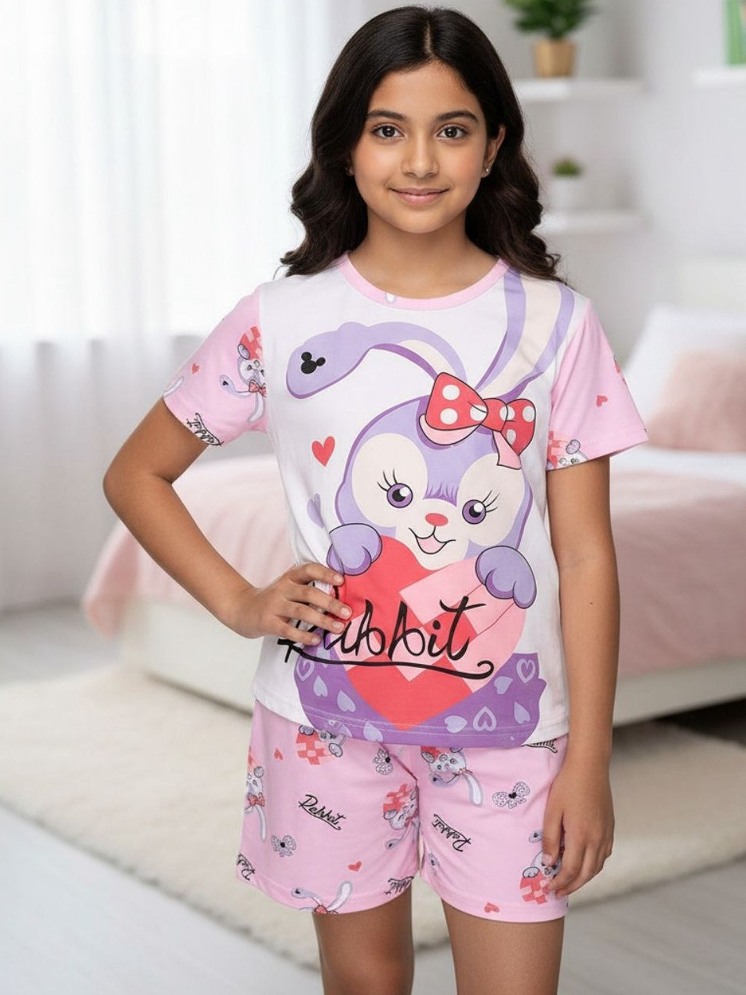 V-Mart Girls Printed Night suit
