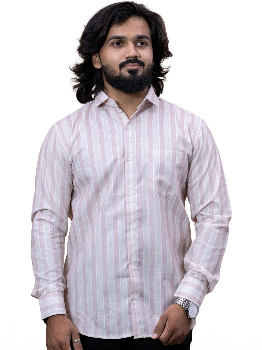 Exotica Style Men Comfort Striped Casual Shirt