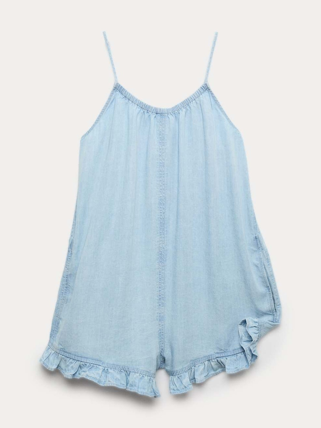 Marks & Spencer Girls Pure Cotton Grocery Ruffle Hem Playsuit