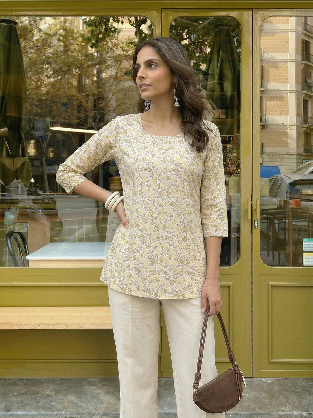Anouk Rustic Floral Printed Kurti
