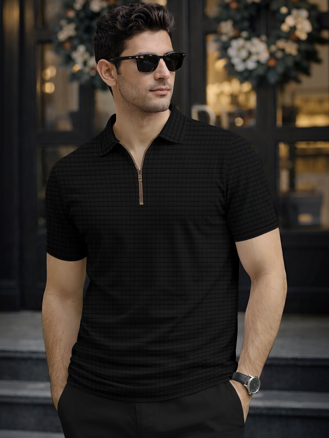 SZN Men Polo Collar T-shirt