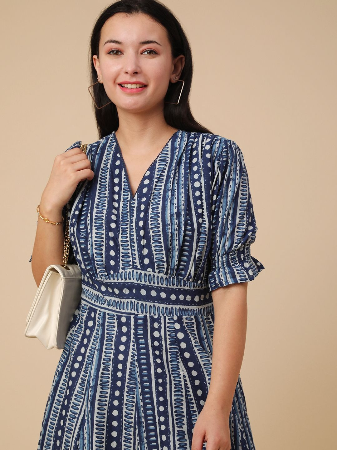LIMEROAD Print Fit & Flare Midi Dress