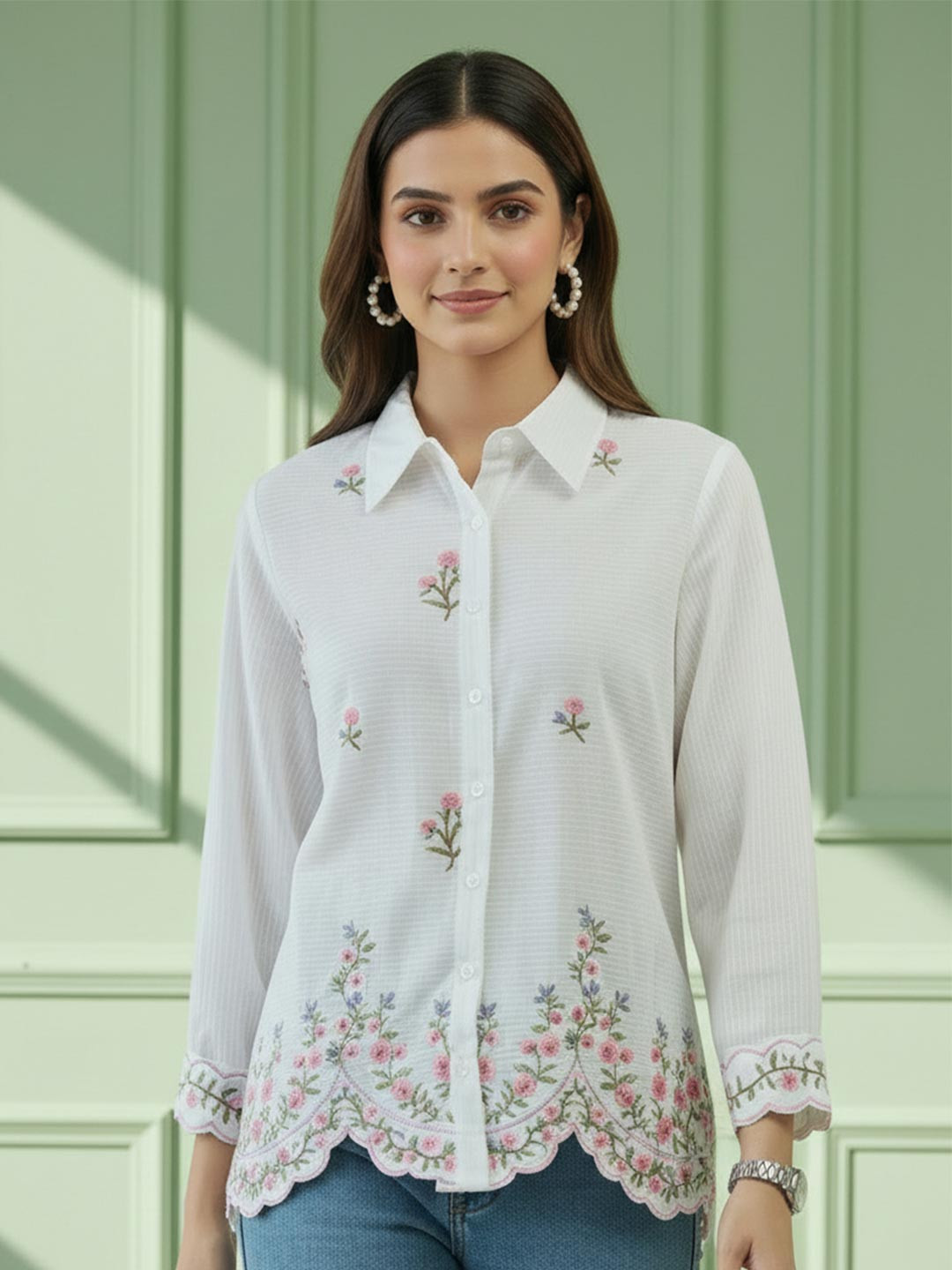 ZUMMER Women Floral Printed Cotton Shirts
