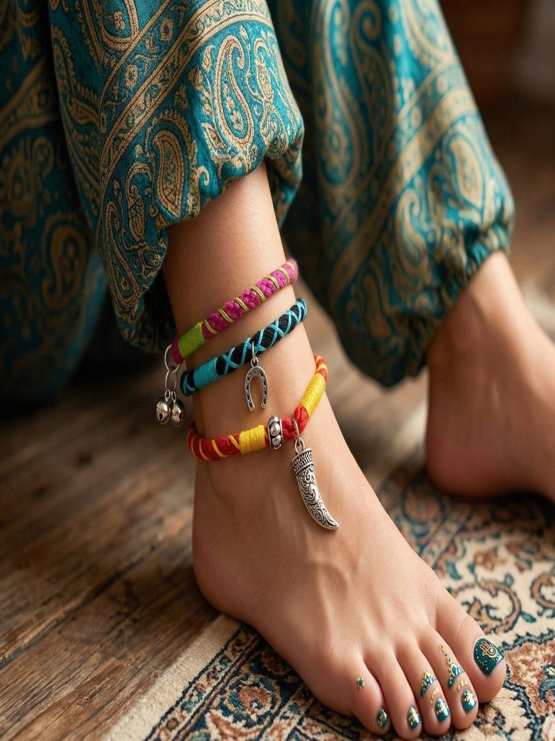 JewelSana Silver-Plated Anklet