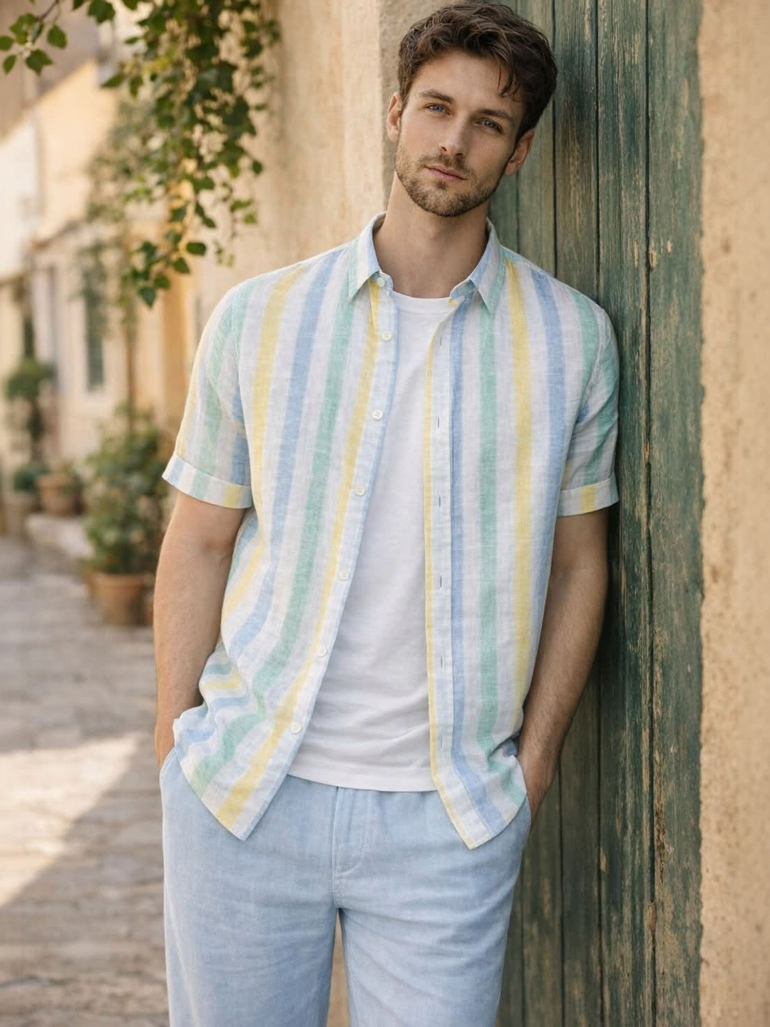 XKIND Men Standard Striped Casual Shirt