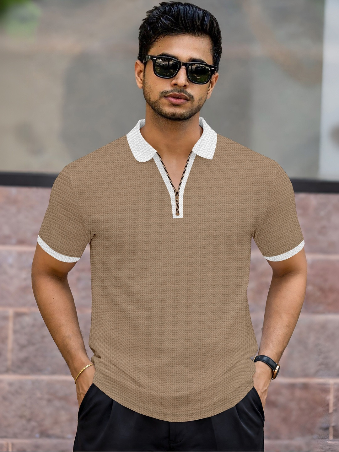 SZN Men Polo Collar T-shirt