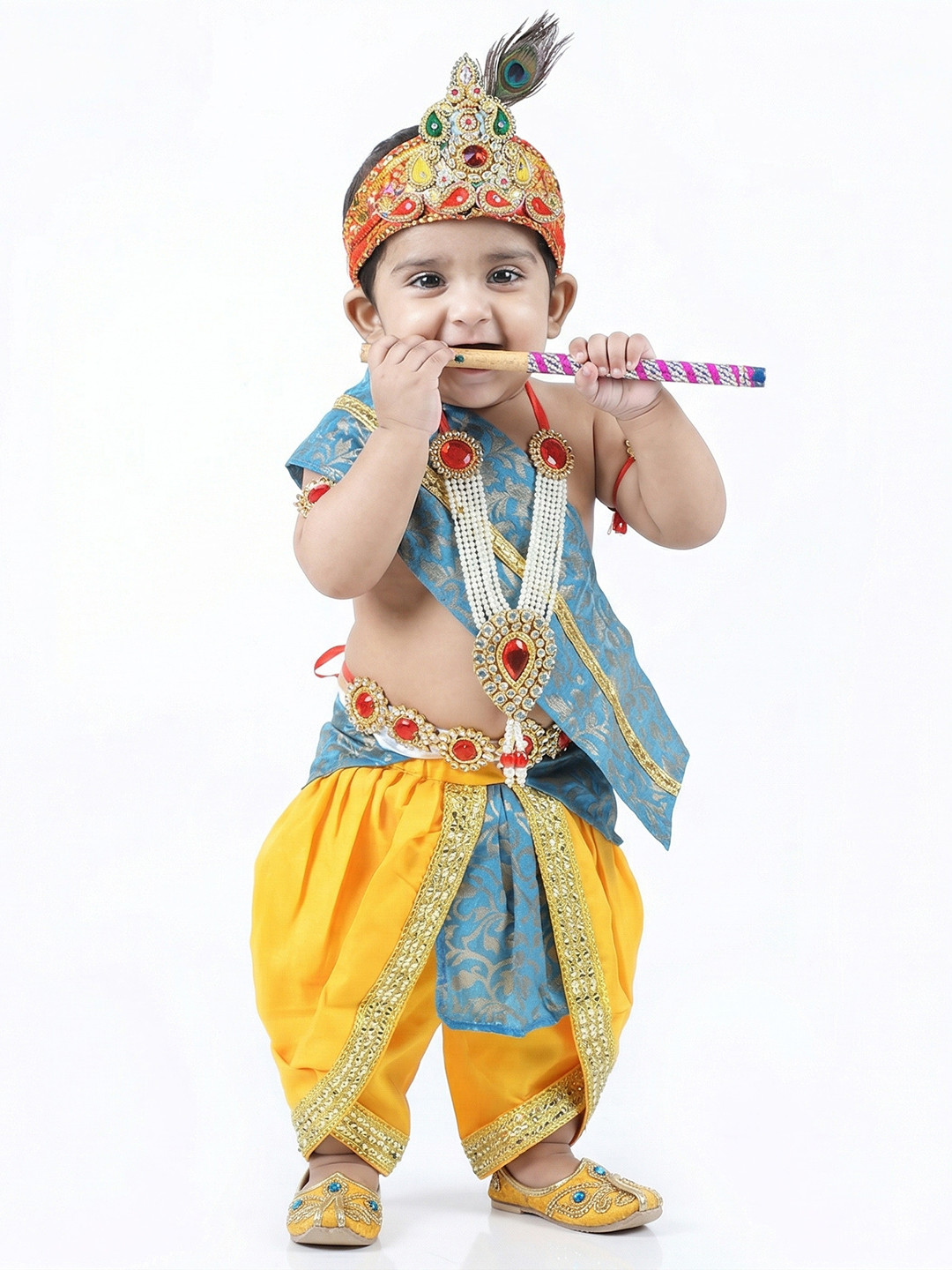 itsmycostume Boys Janamashtmi Krishna Costume Set