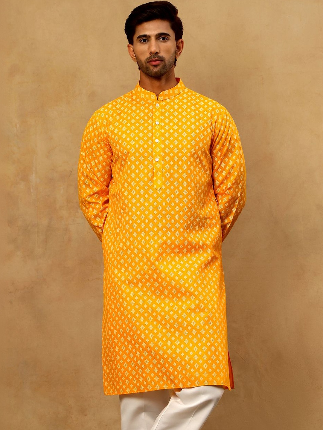 Anouk Men Floral Printed Regular Kurta with Pyjamas