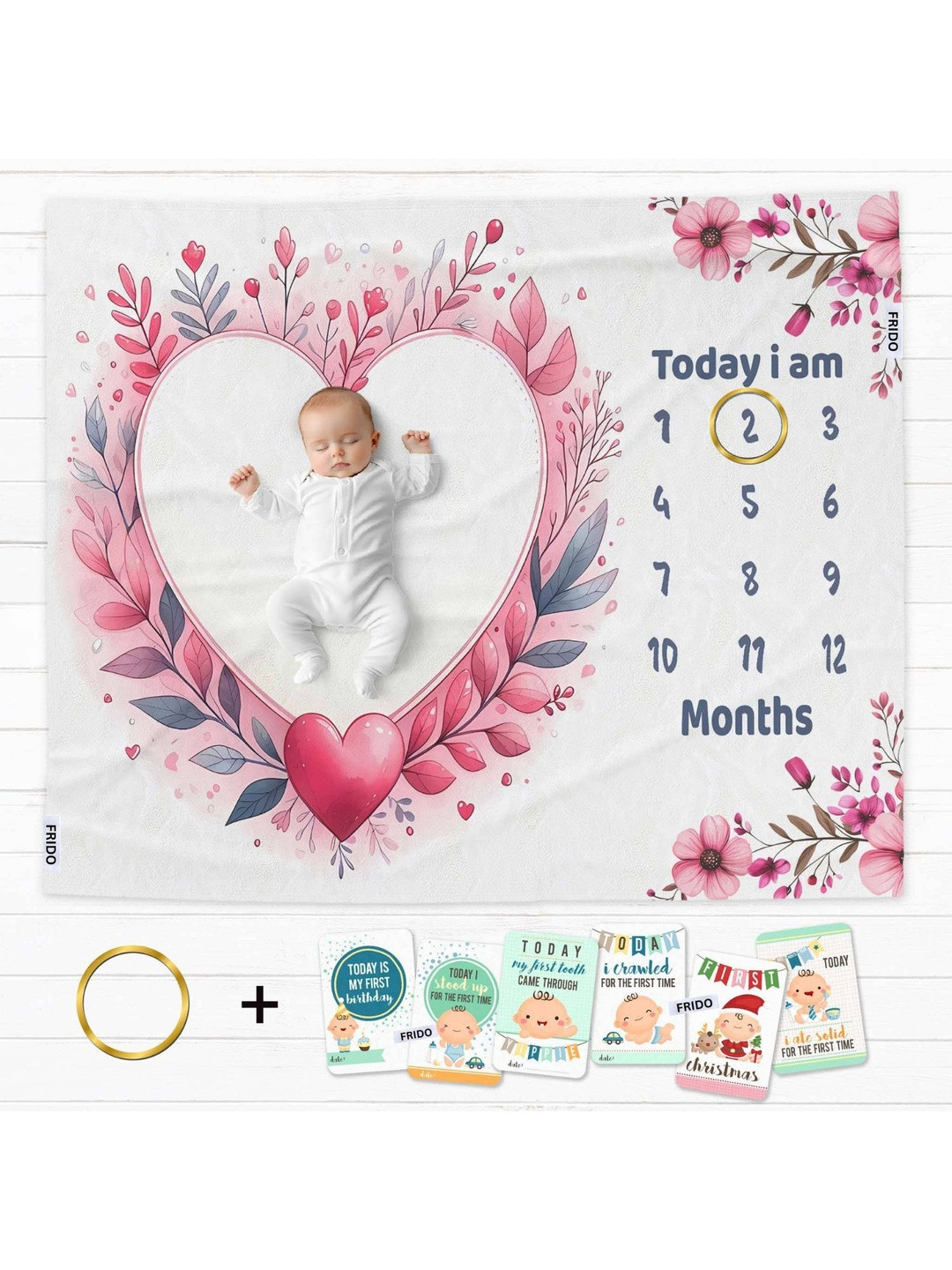 ROYALTY RETAIL AND EXPORT Infant 3-Pcs Printed Photo Mat