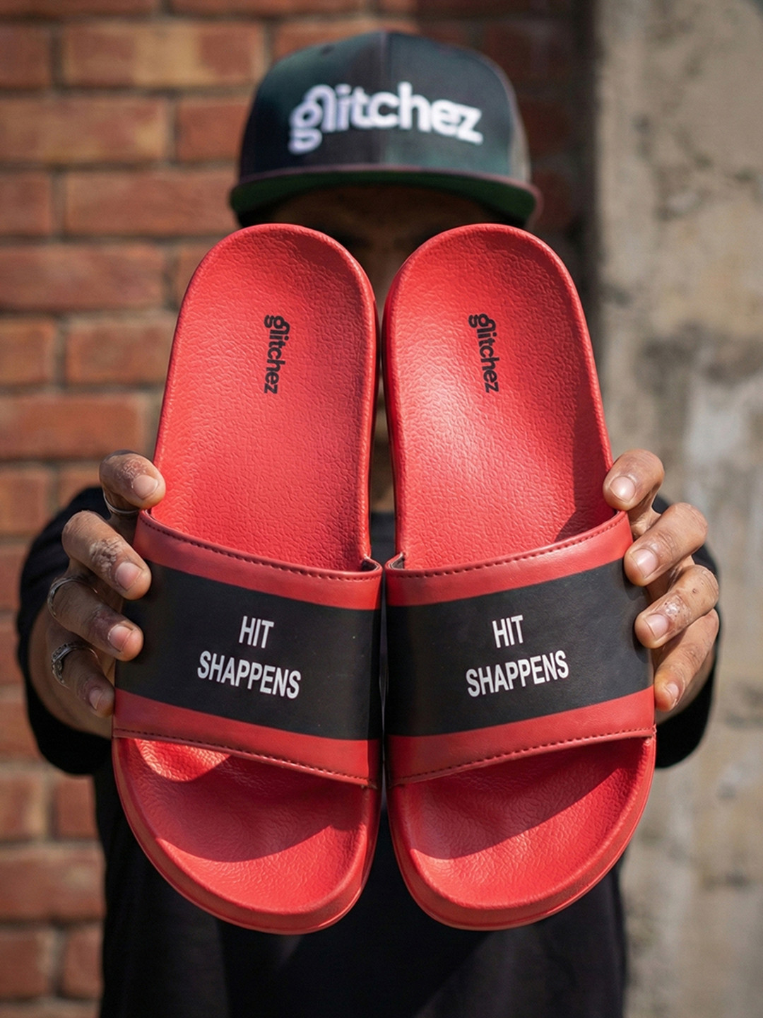 glitchez Men Printed Sliders