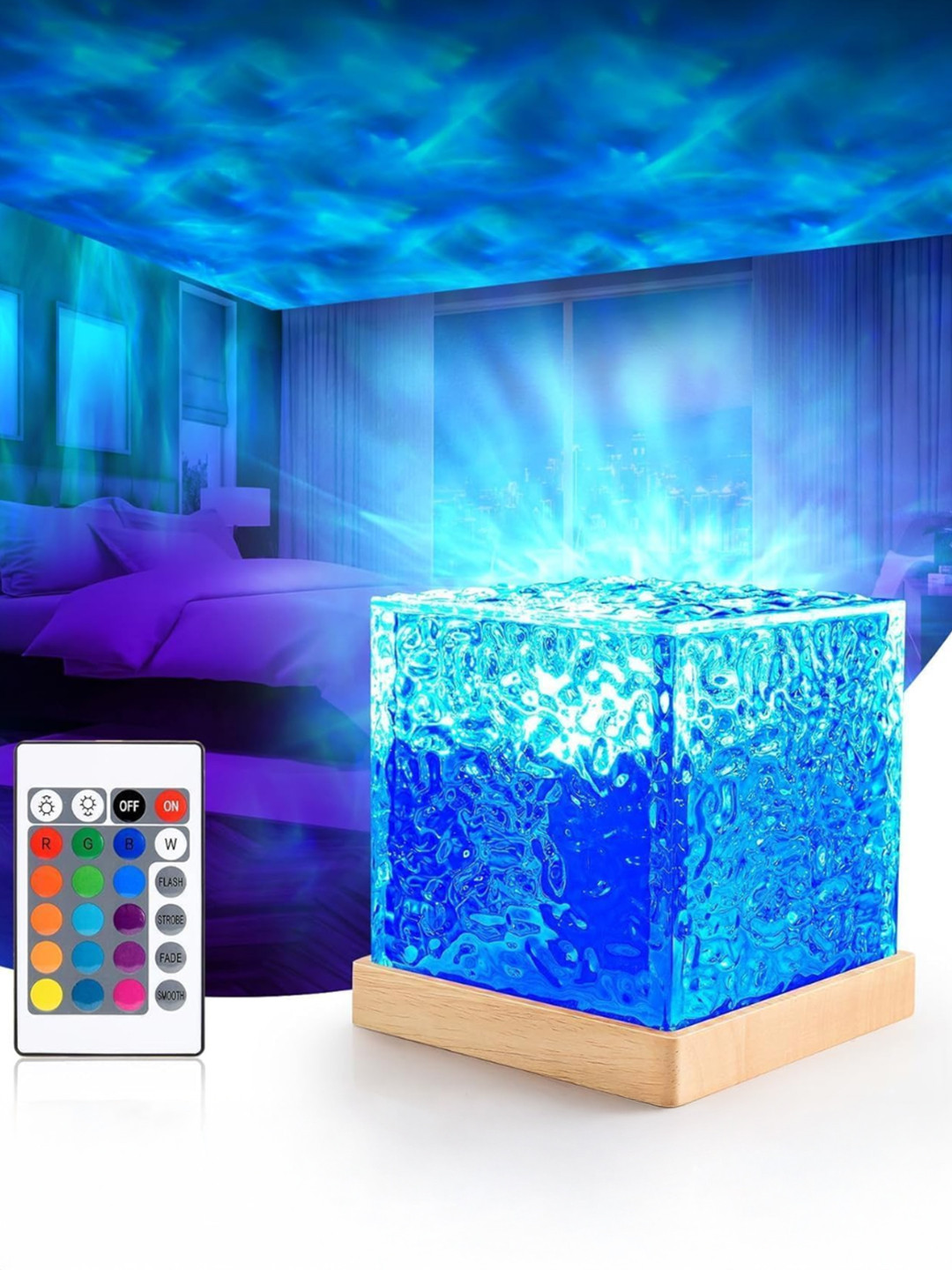 XERGY Warm Yellow Acrylic Square Solid High Quality Electrical Table Lamps