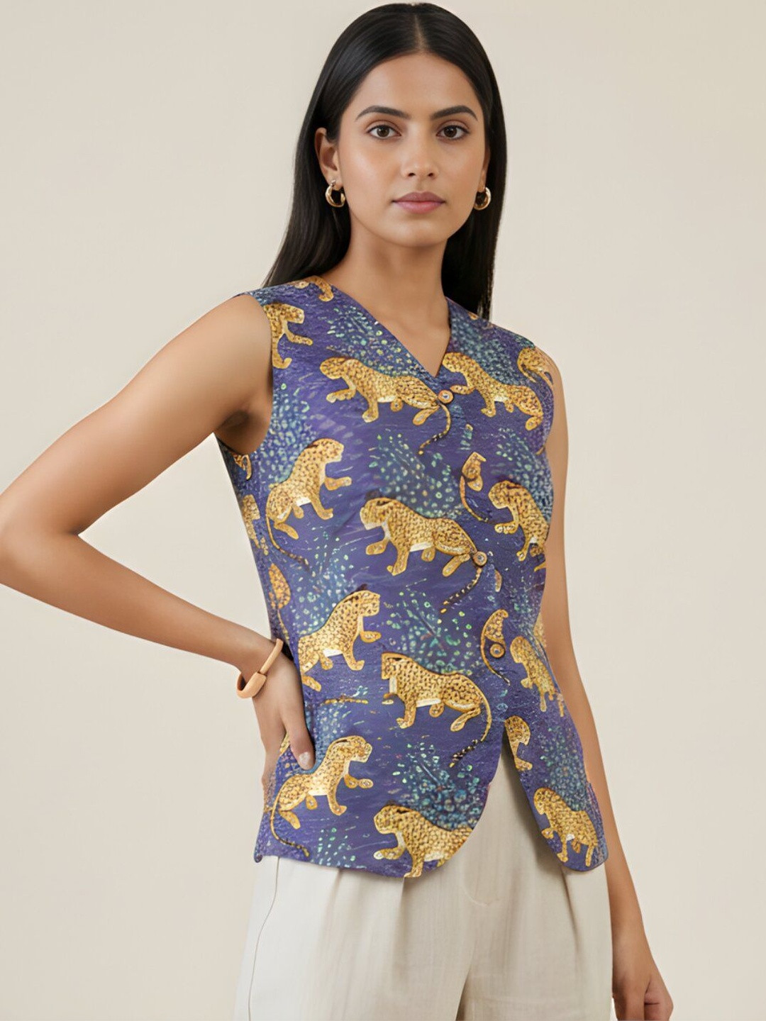 Uptownie Pure Cotton Tailored Waistcoat