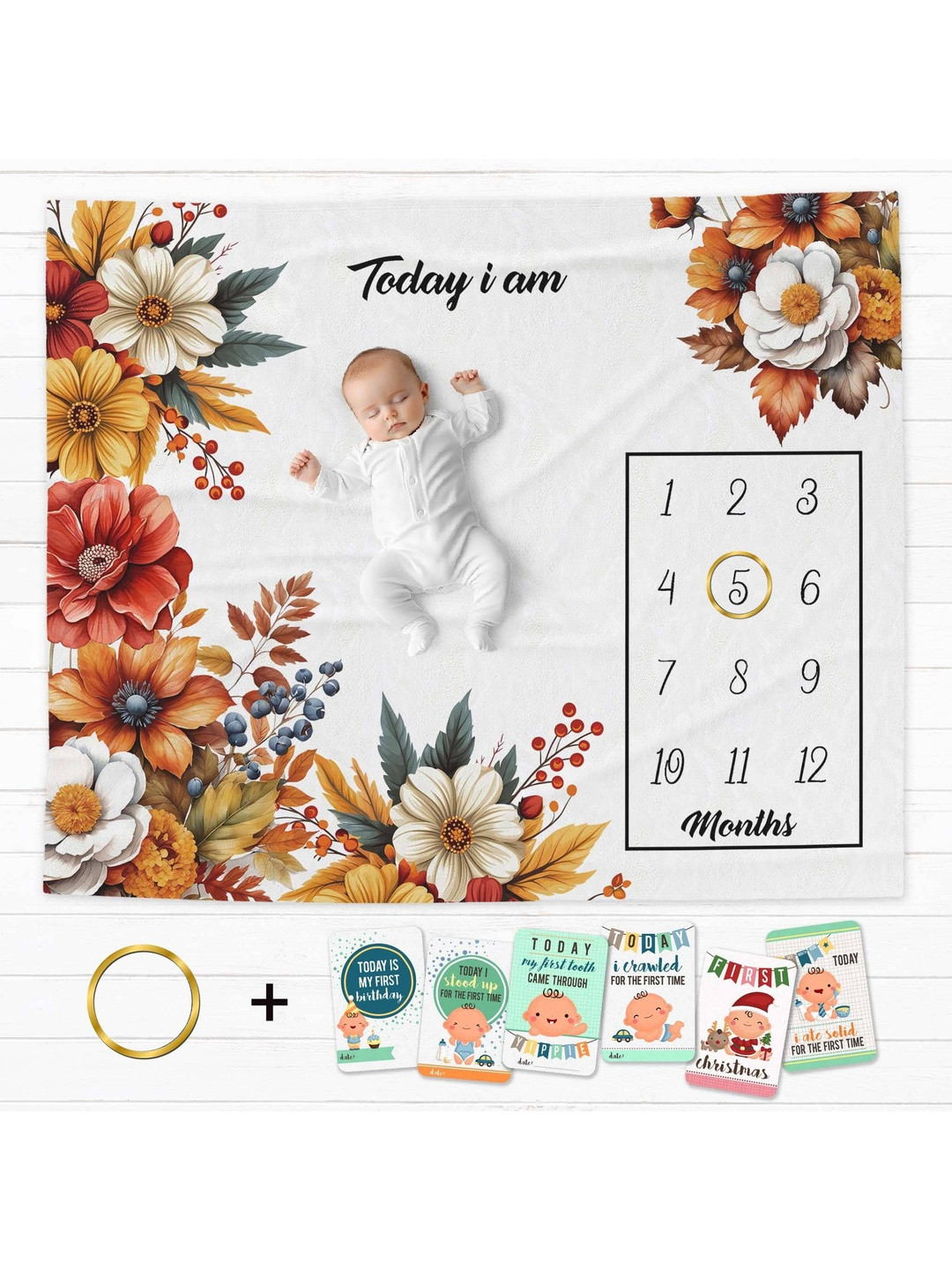 ROYALTY RETAIL AND EXPORT Infant 3-Pcs Printed Photo Mat