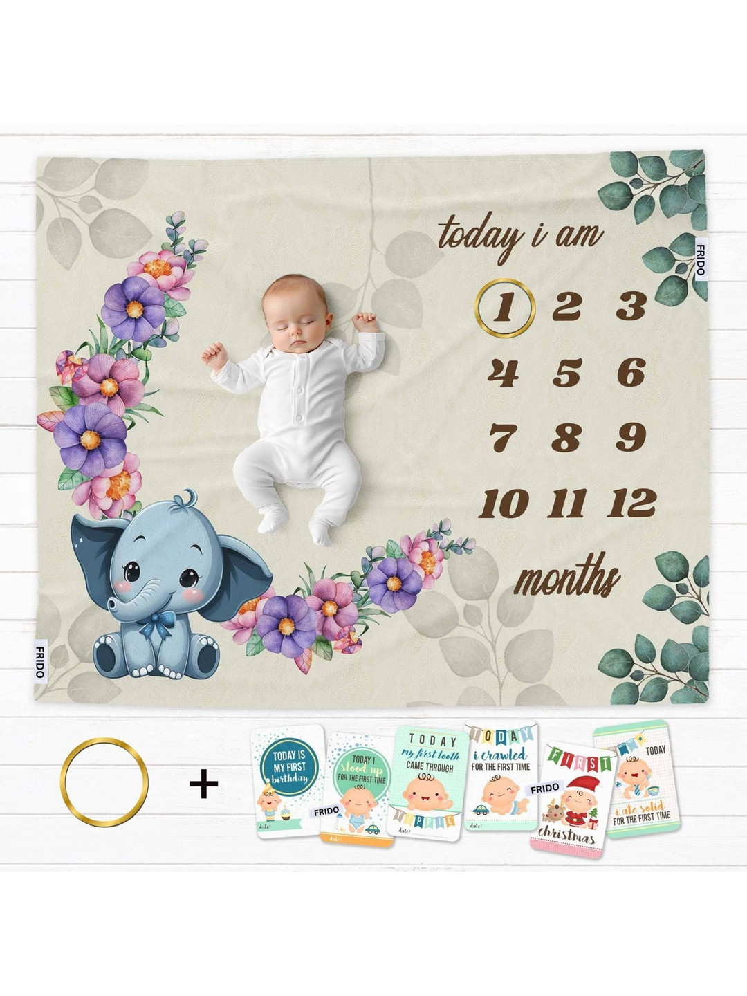 ROYALTY RETAIL AND EXPORT Infant 3-Pcs Printed Photo Mat