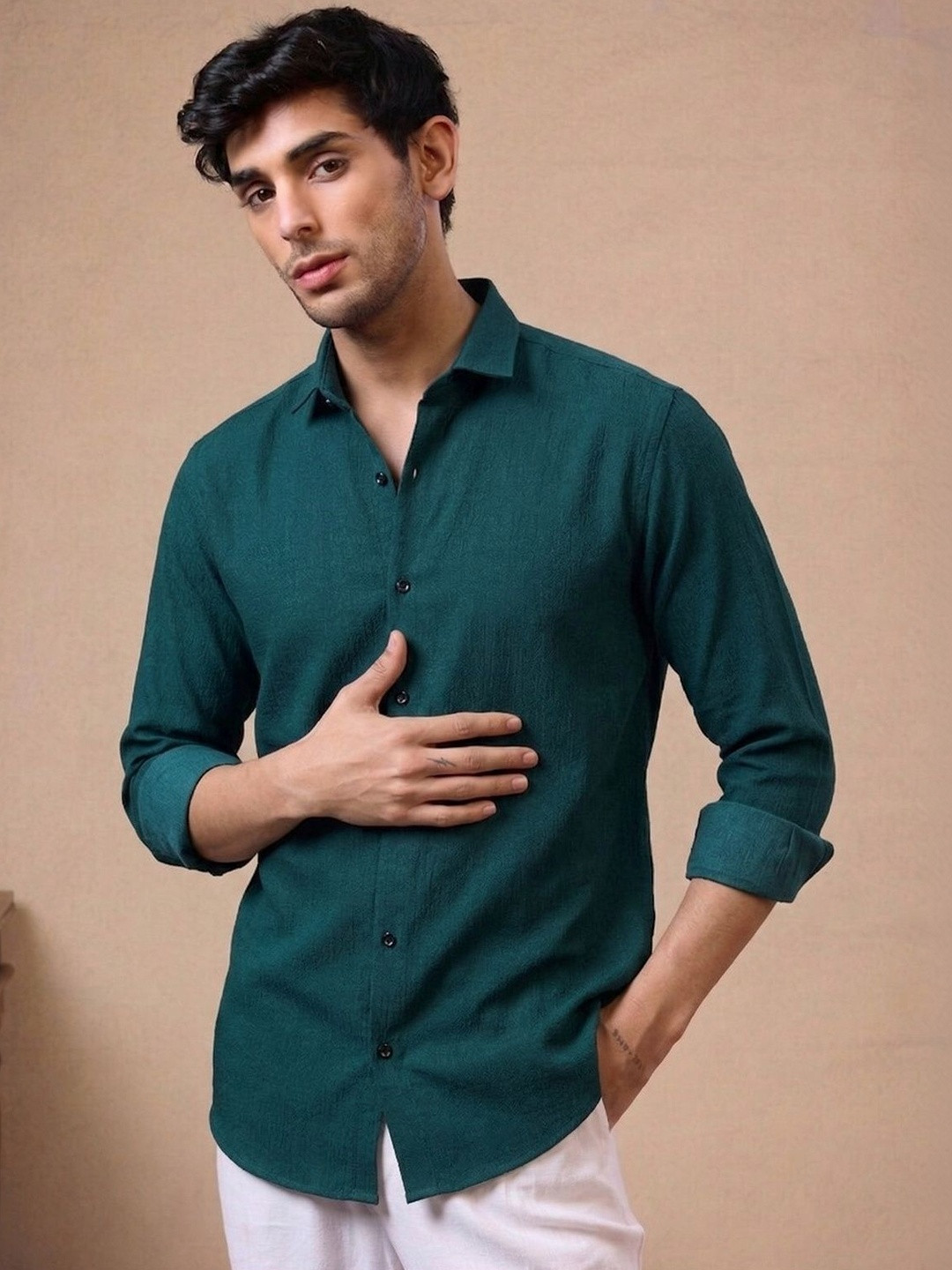 R.Code by The Roadster Life Co. Men Original Casual Shirt