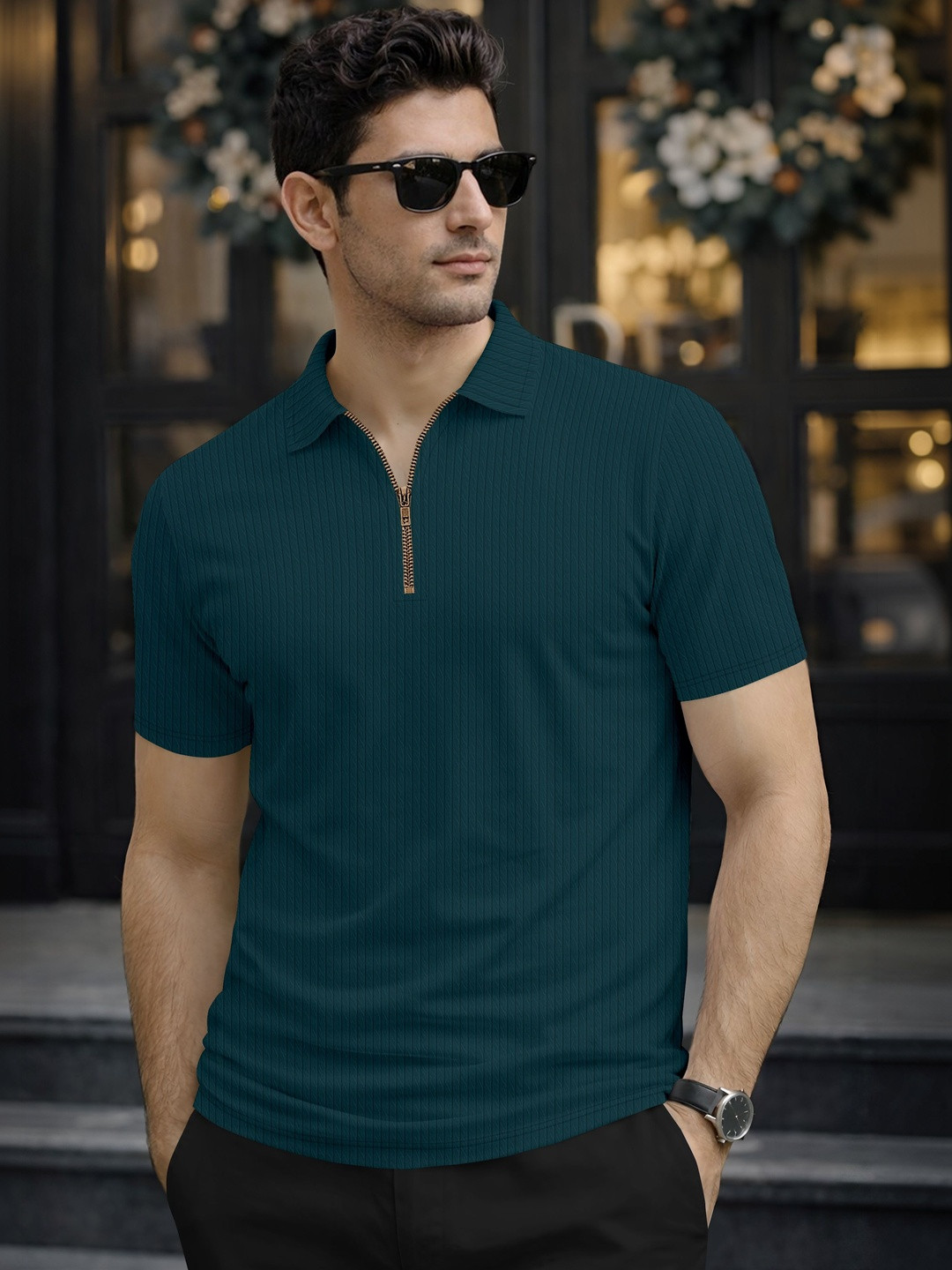 SZN Men Polo Collar T-shirt