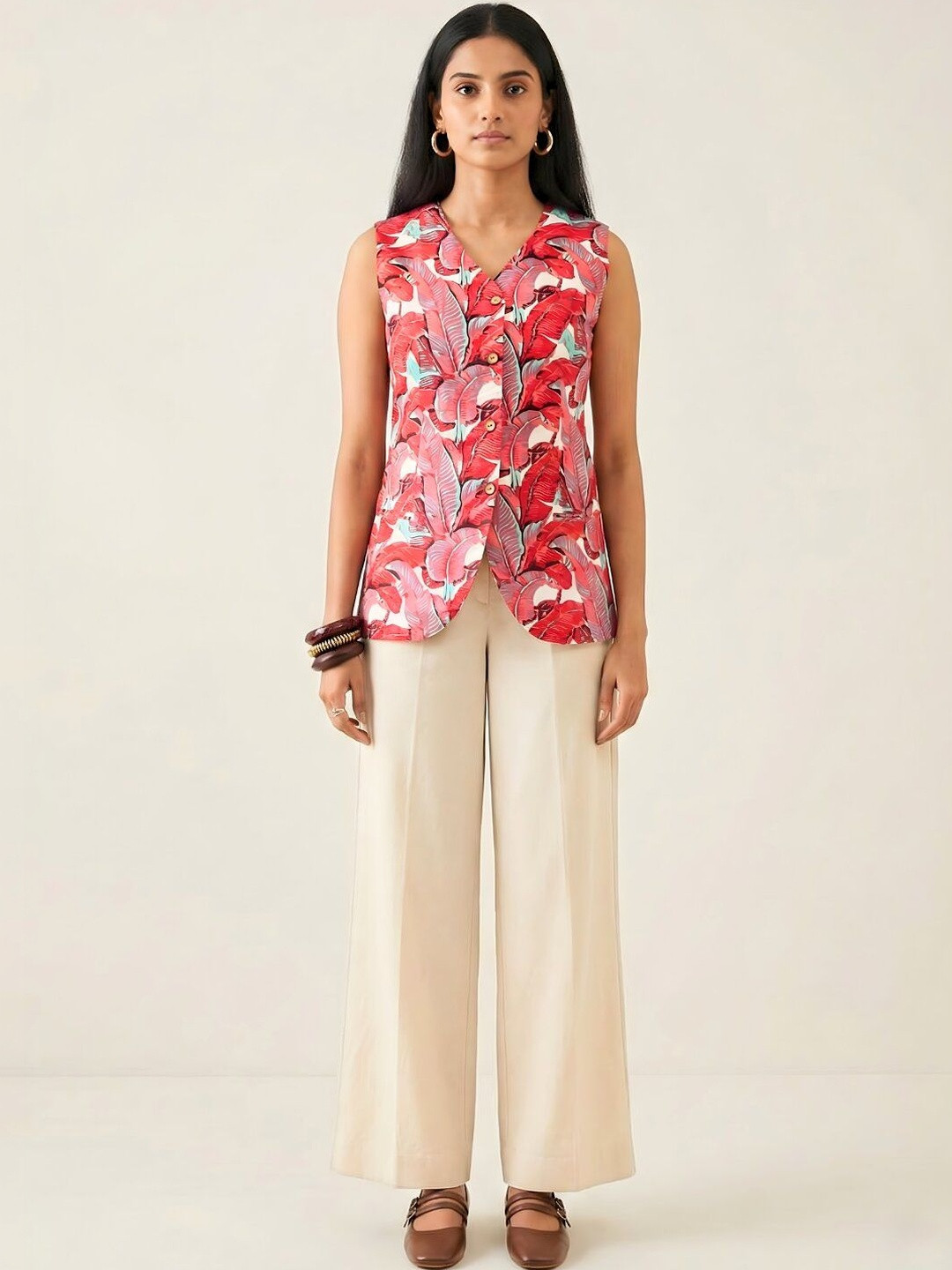Uptownie Pure Cotton Tailored Waistcoat