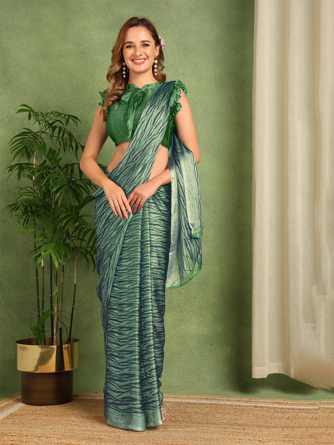 KALINI Poly Chiffon Saree