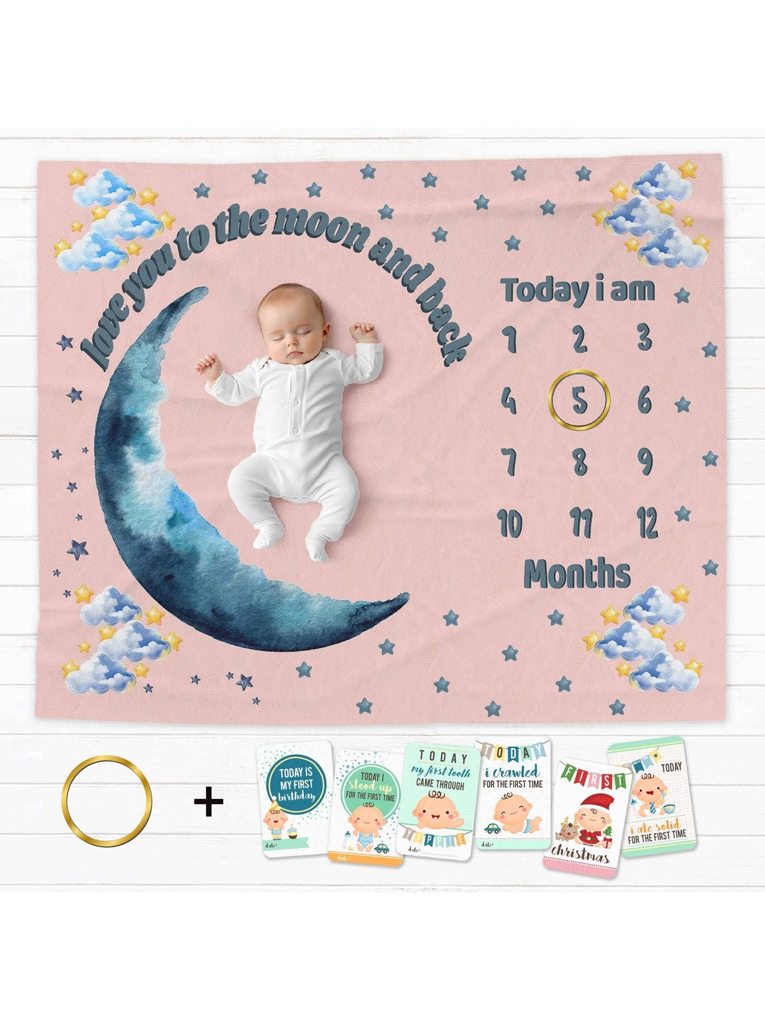 ROYALTY RETAIL AND EXPORT Infant 3-Pcs Printed Photo Mat