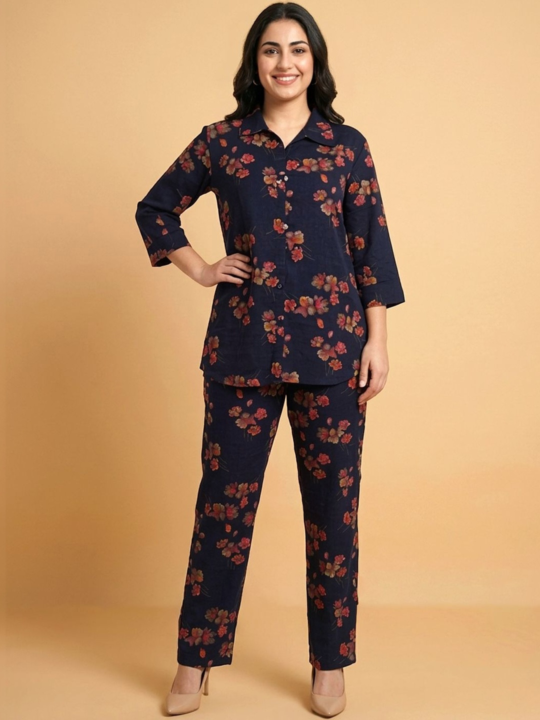 LYRA Floral Printed Shirt with Trousers