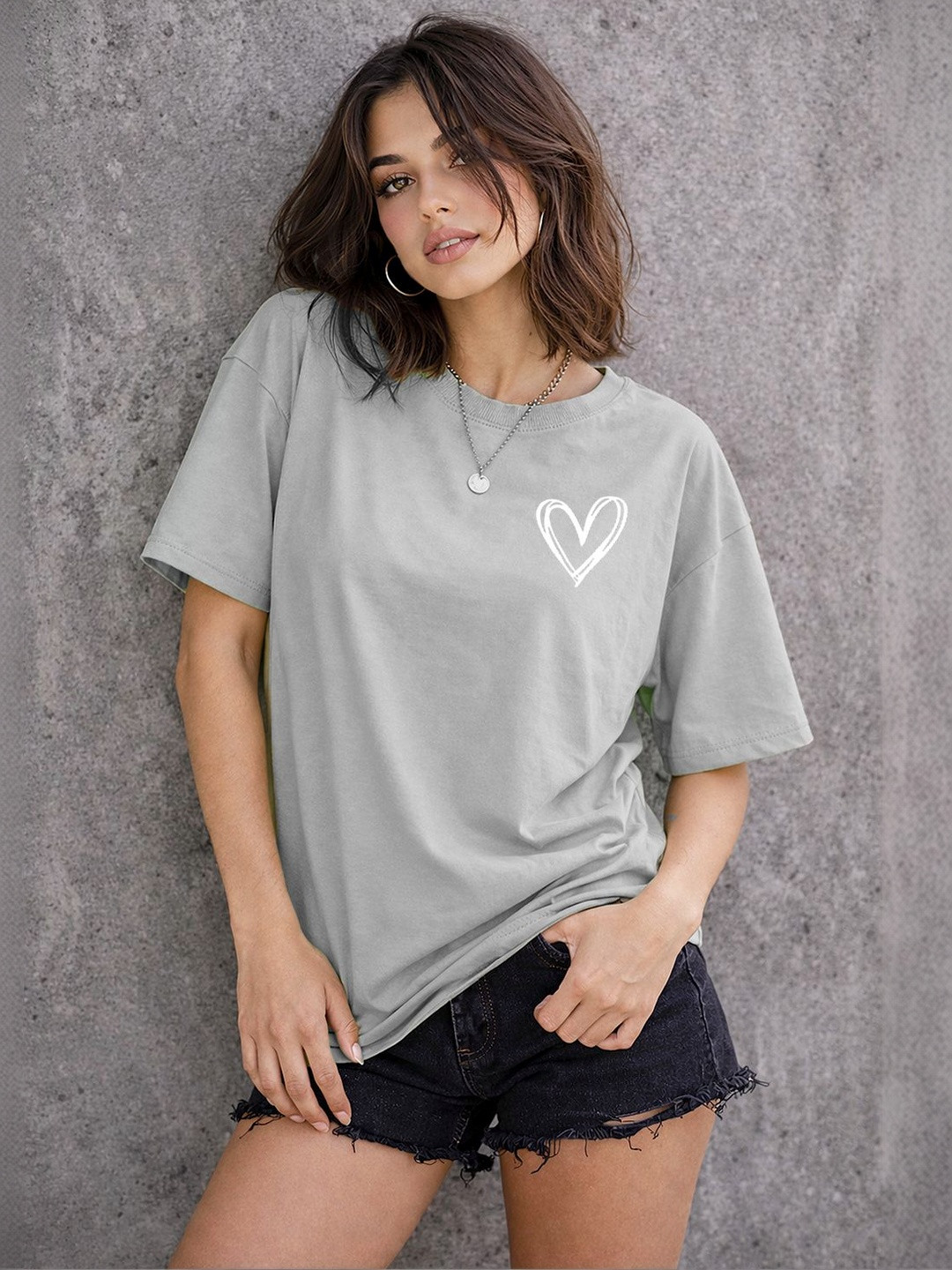 Moda Rapido Women Printed Drop-Shoulder Sleeves T-shirt