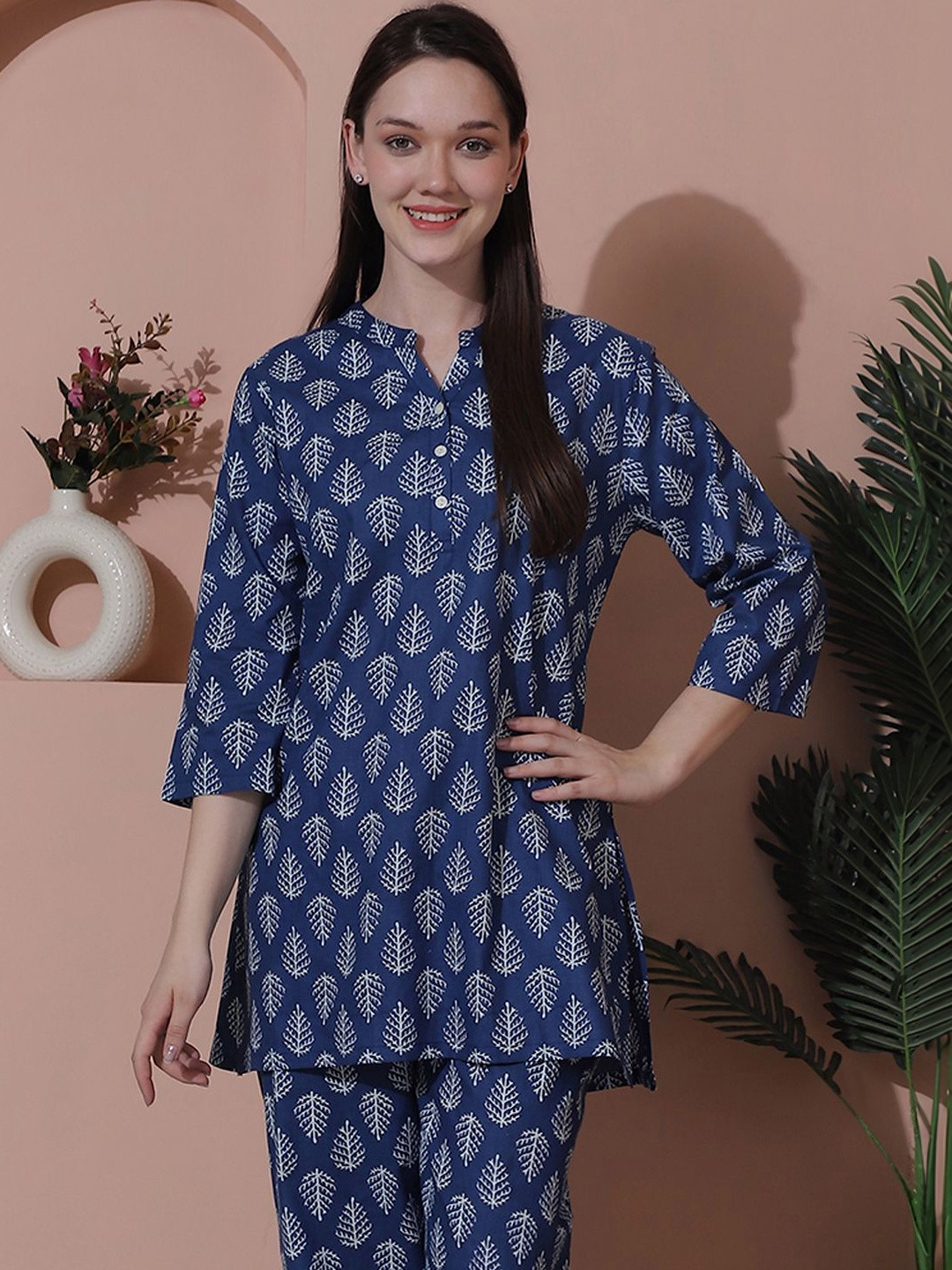 Indreams Woven Design Pure Cotton Kurti