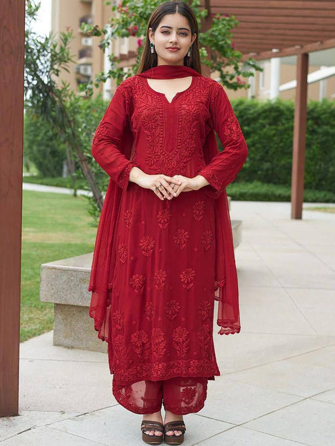OJASVI FASHION Embroidered Thread Work Thread Work Panelled Kurti
