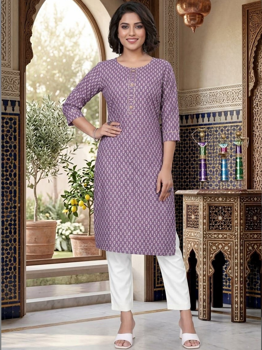 SEWDHAGA Women Geometric Printed Kurta