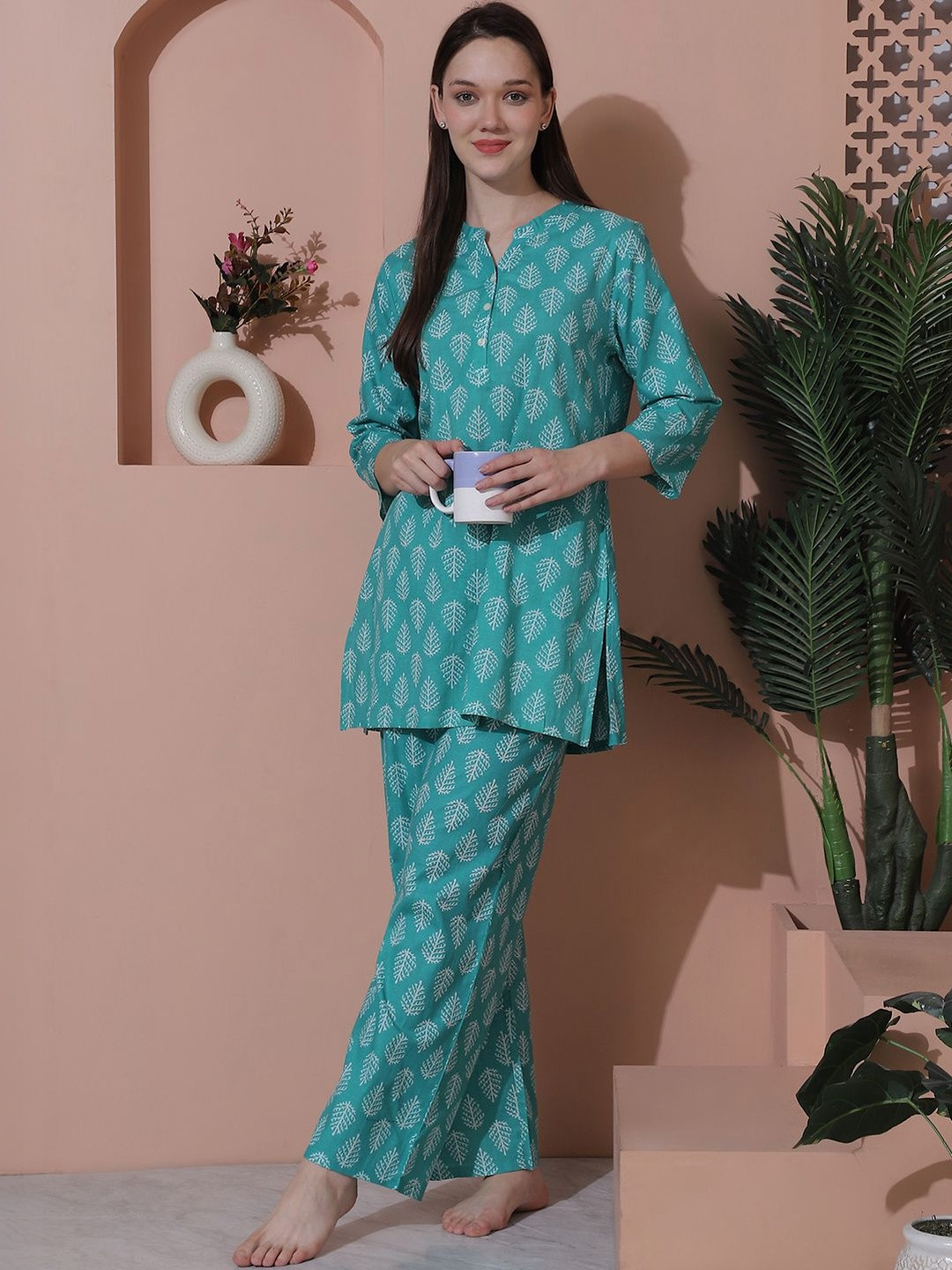 Indreams Woven Design Pure Cotton Kurti