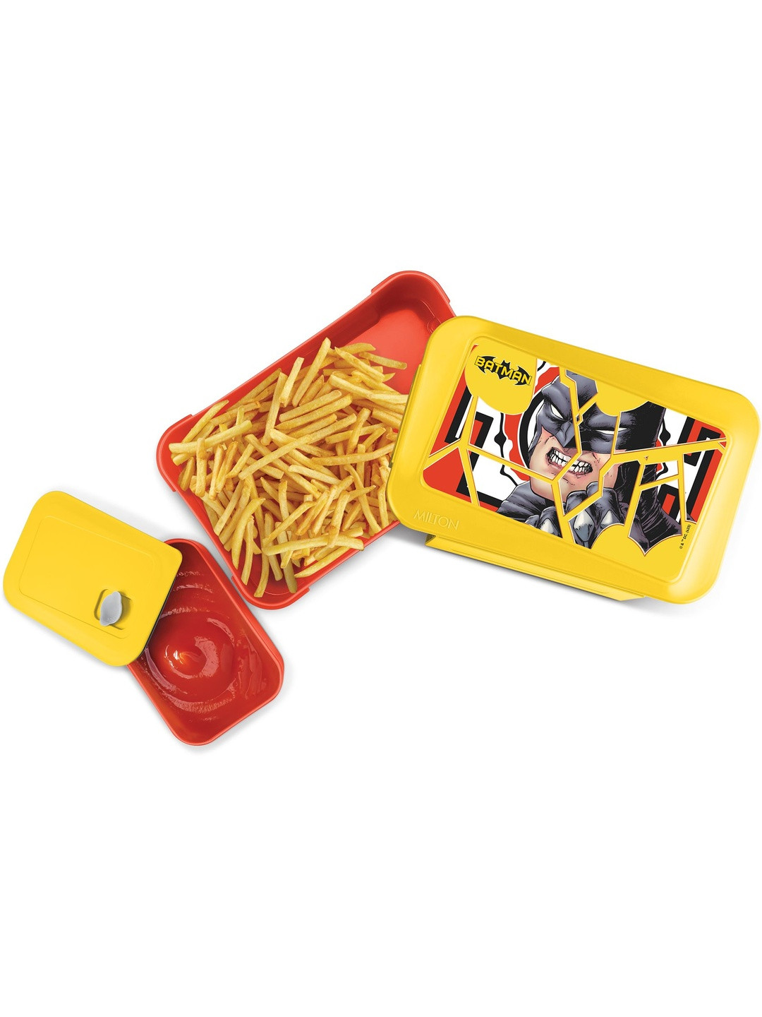 Milton Berry Tiffin Yellow Batman Print Kids Lunch Box 850 ml