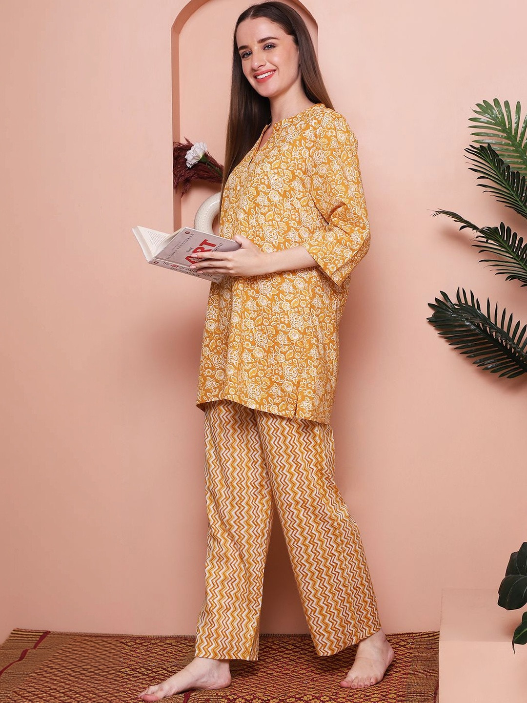 Indreams Woven Design Pure Cotton Kurti