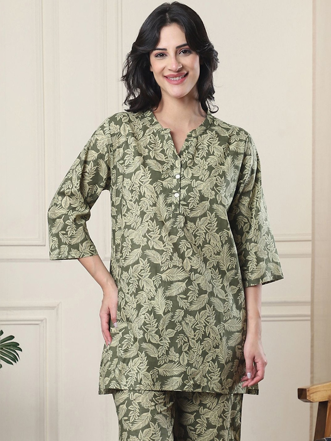 Indreams Woven Design Pure Cotton Kurti