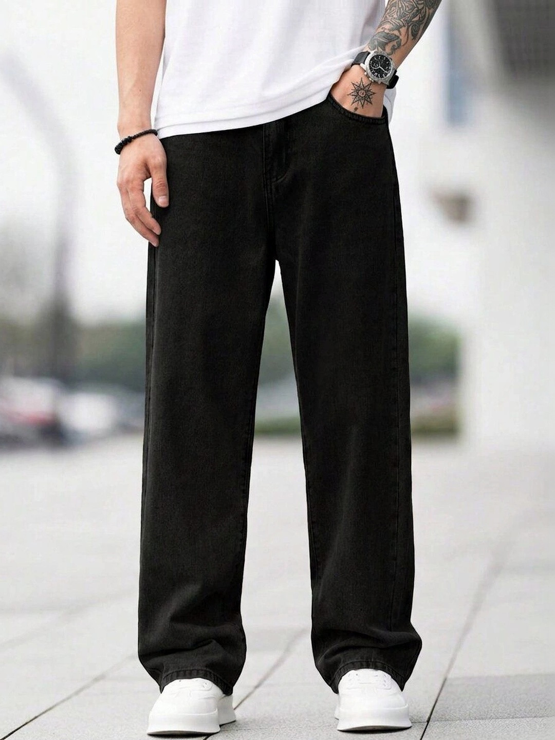 Classic Torch Men Loose Relaxed Fit Mid-Rise Jeans